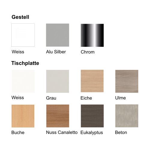 Besprechungstisch Oval mit Säulenfüssen