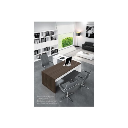 Schreibtisch Winkelkombination mit Container - Serie Davos