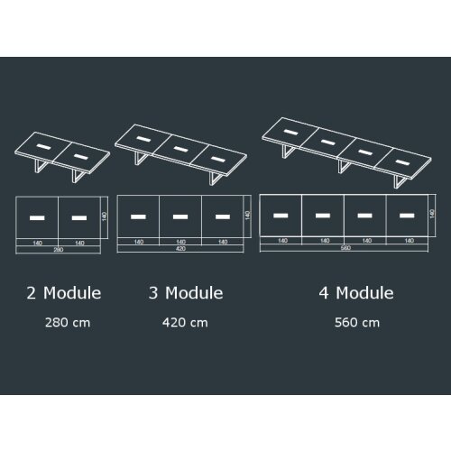 Konferenztisch mit Kufengestell