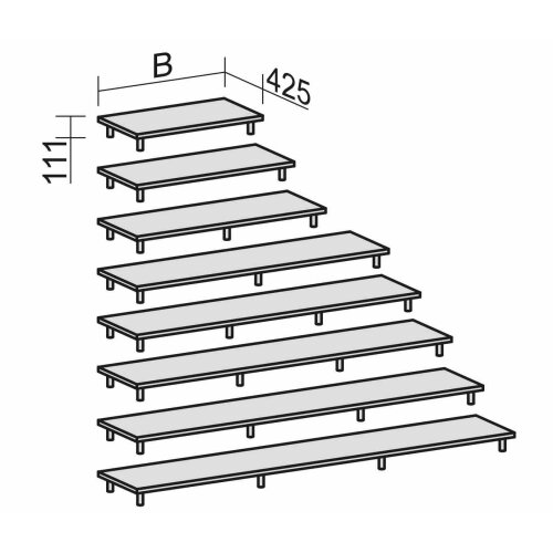Aufsatzplatte für Aktenschränke, 80 cm breit