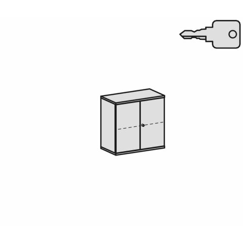 Aktenschrank 2 Ordnerhöhen, 80 cm breit