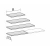 Tablar / Fachboden für Rollladenschränke Serie Profi, 160 cm breit