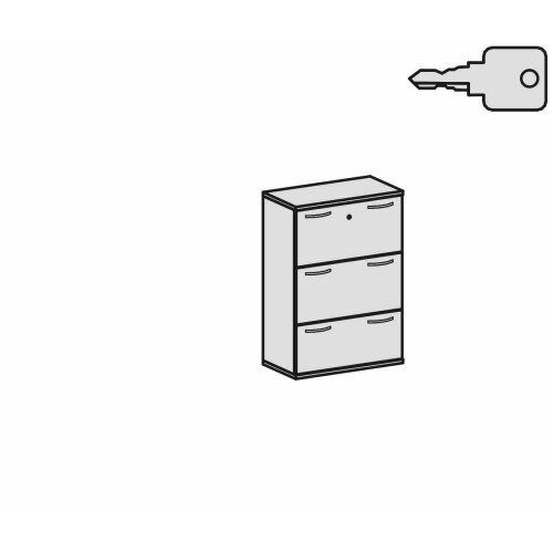 Registraturschrank 3 Auszüge, 80 cm breit