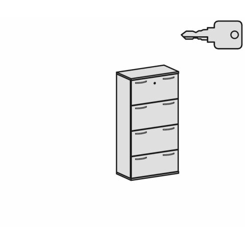 Registraturschrank 4 Auszüge, 80 cm breit