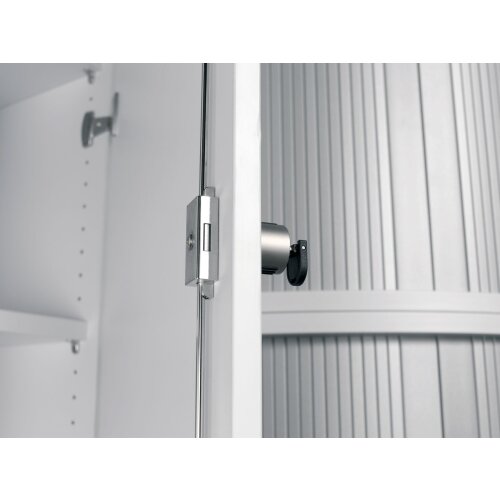 Aktenschrank 5 Ordnerreihen, mit Registerauszügen und Holztüren, 80 cm breit