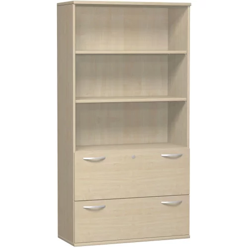 Aktenschrank 5 Ordnerreihen, mit 2x Registerauszügen und Regal, 100 cm breit