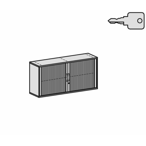 Rollladenschrank 2 Ordnerhöhen, 160 cm breit