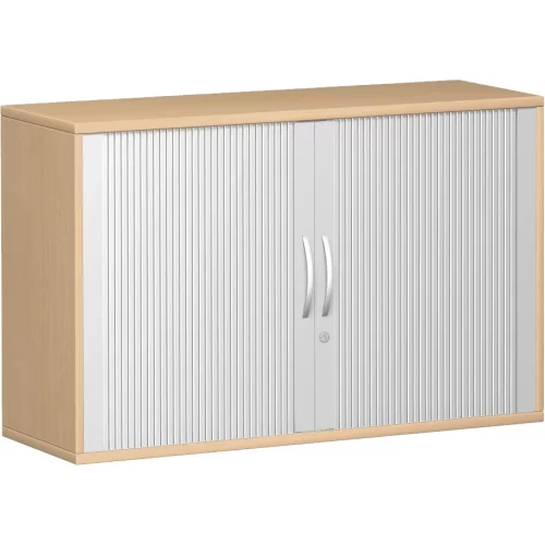 Anstell Rollladenschrank 72 cm hoch, 2 Ordnerhöhen, 120 cm breit