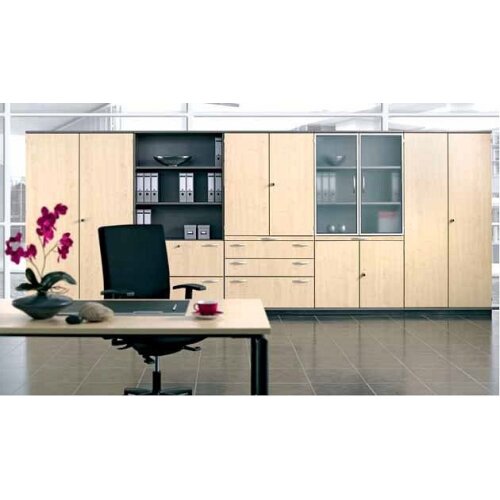 Schiebetürenschrank 3 Ordnerreihen, 80 cm breit