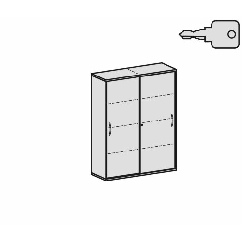 Schiebetürenschrank 4 Ordnerreihen, 120 cm breit