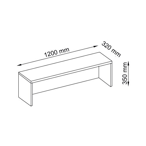 Thekenaufsatz 1200 mm, 1 OH