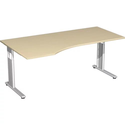 Schreibtisch PC-Form links höhenverstellbar 180x...