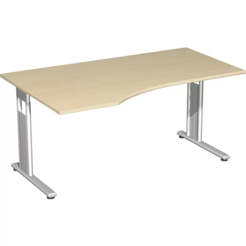 Schreibtisch PC-Form links feste Höhe 180x 100 cm