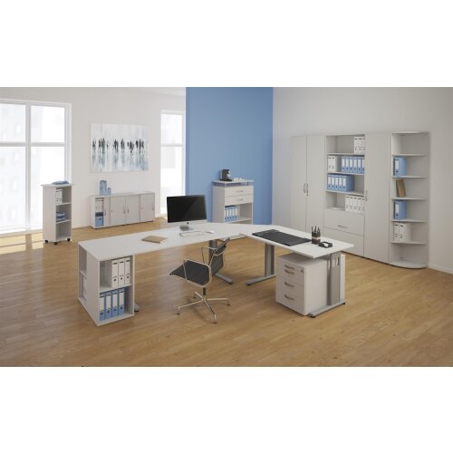 Schreibtisch  PC-Form links feste Höhe 180x 100 cm