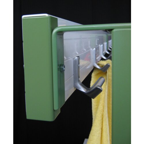 Umkleidesitzbank mit Hakenleiste, einseitig, 200 cm