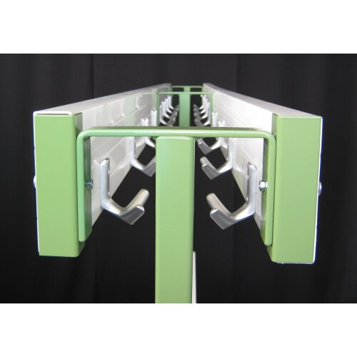 Umkleidesitzbank doppelseitig mit Hakenleiste,100 cm