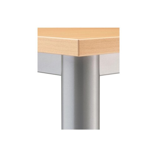 Schreibtisch 80 x 80 cm Fuss Rundrohr F1