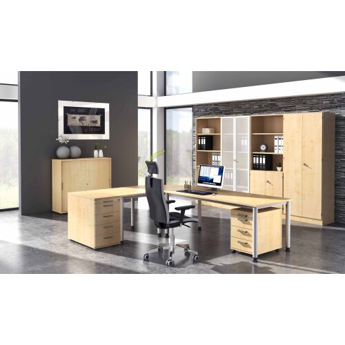 Verkettungsplatte Trapez, Fuss Rundrohr F1