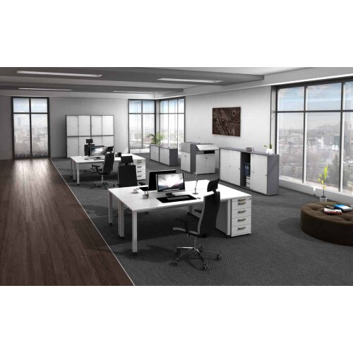 Verkettungsplatte Trapez, Fuss Quadratrohr