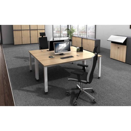 Schreibtisch 180 x 80 cm Fuss Quadratrohr