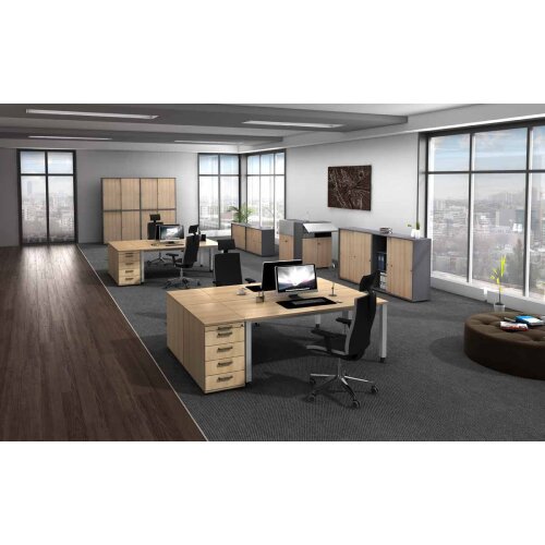 Schreibtisch 180 x 80 cm Fuss Quadratrohr