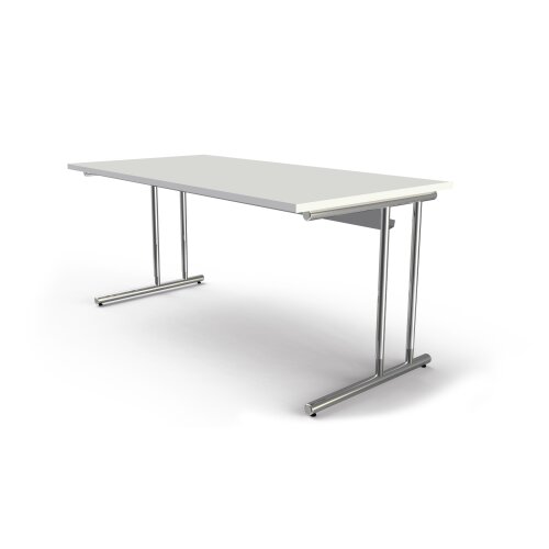 Schreibtisch Serie Rothorn / Steel 160 x 80 cm, Farbe: weiss