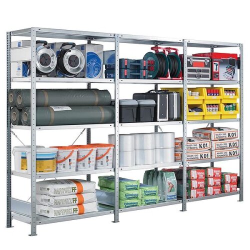 Anbaufeld Lagerregal Stecksystem Fachlast 150 kg, Höhe 200 cm