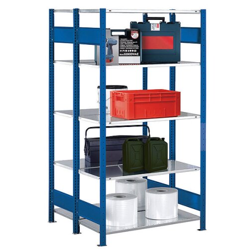 Grundfeld Lagerregal Stecksystem Fachlast 150 kg, Höhe 250 cm