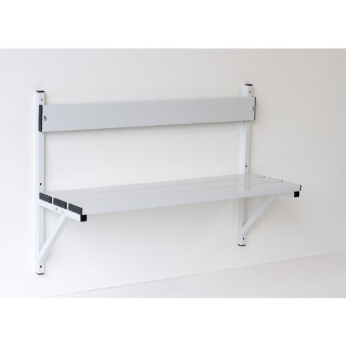 Garderobensitzbank zur Wandmontage Edelstahl für den Nassbereich in verschiedenen Breiten