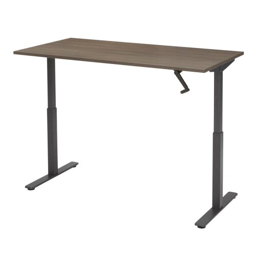Schreibtisch höhenverstellbar mit Handkurbel, Breite 140 cm