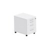 Rollcontainer 3 Schubladen + Utensilienauszug 60 cm tief Grau