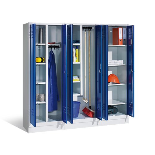 Wäsche- und Aufbewahrungsschrank, mittig schliessend 2 Abteile, 81 cm breit