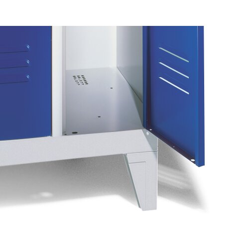 Fächerschrank Classic mit Sichtfenstertüren, auf Füßen, 9 Fächer