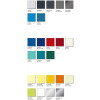 Spind Aufsatzschrank Classic, 3 Abteile, Abteilbreite 400mm, Farbe Korpus: Lichtgrau, Farbe Front: Rubinrot