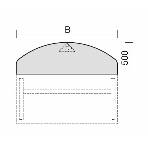 Anbautisch Bogenform, Anbau an Schreibtischseite, 200x50 cm