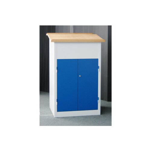 Stehpult  mit integriertem Schrank und 2 Fachböden