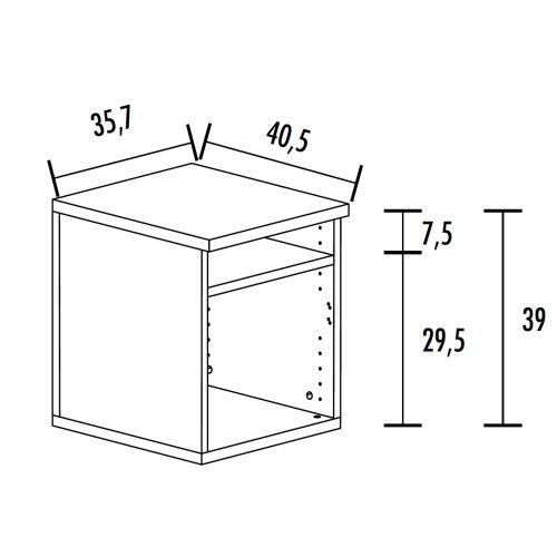 Schliessfachschrank Holz 4 Abteile, 4 Fächer übereinander, Türen mit Briefschlitz