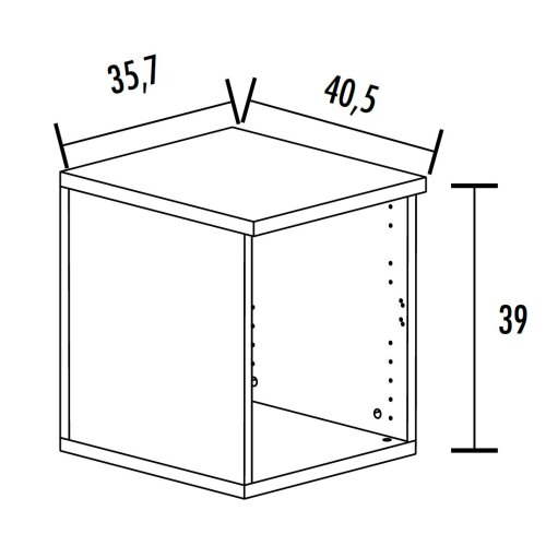 Schliessfachschrank Holz 1 Abteil, 4 Fächer übereinander, Türen ohne Briefschlitz