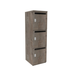 Schliessfachschrank Holz 1 Abteil, 3 Fächer...