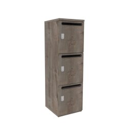 Schliessfachschrank Holz 1 Abteil, 3 Fächer...