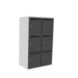 Schliessfachschrank Holz 2 Abteile, 3 Fächer...