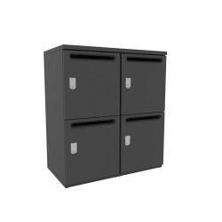 Schliessfachschrank Holz 2 Abteile, 2 Fächer...