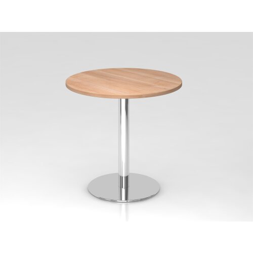 Besprechungstisch rund 80 cm Rundfuss silber oder chrom