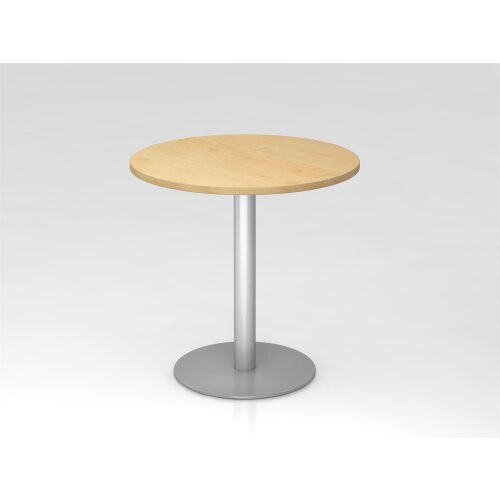 Besprechungstisch rund 80 cm Rundfuss silber oder chrom