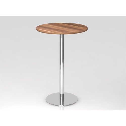 Stehtisch rund Durchm. 80 cm Fuss in silber oder chrom