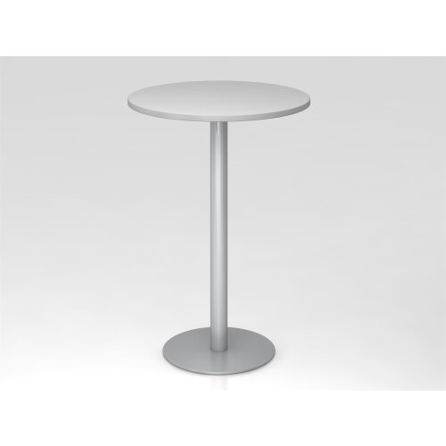 Stehtisch rund Durchm. 80 cm Fuss in silber oder chrom