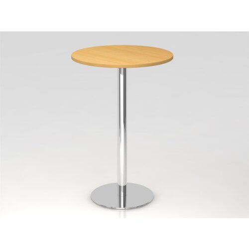 Stehtisch rund Durchm. 80 cm Fuss in silber oder chrom