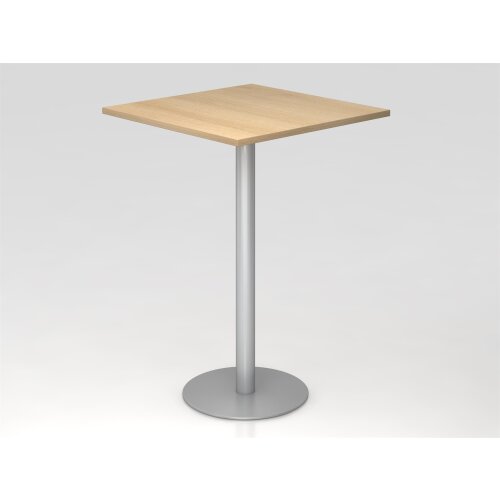 Stehtisch rechteckig 80 cm Fuss in silber oder chrom