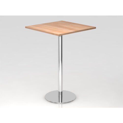 Stehtisch rechteckig 80 cm Fuss in silber oder chrom