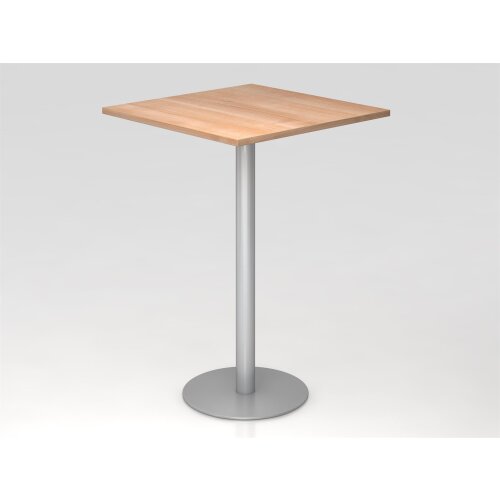 Stehtisch rechteckig 80 cm Fuss in silber oder chrom